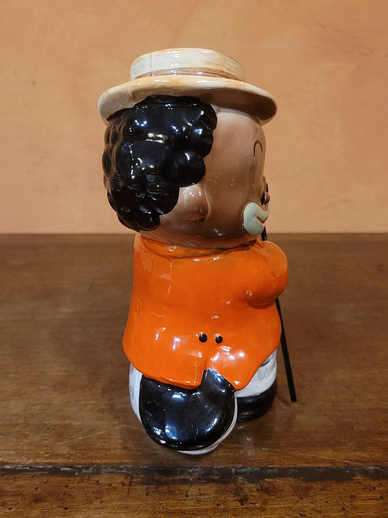 Piggy bank in the shape of a dancer in Kotobuki polychrome ceramic 3