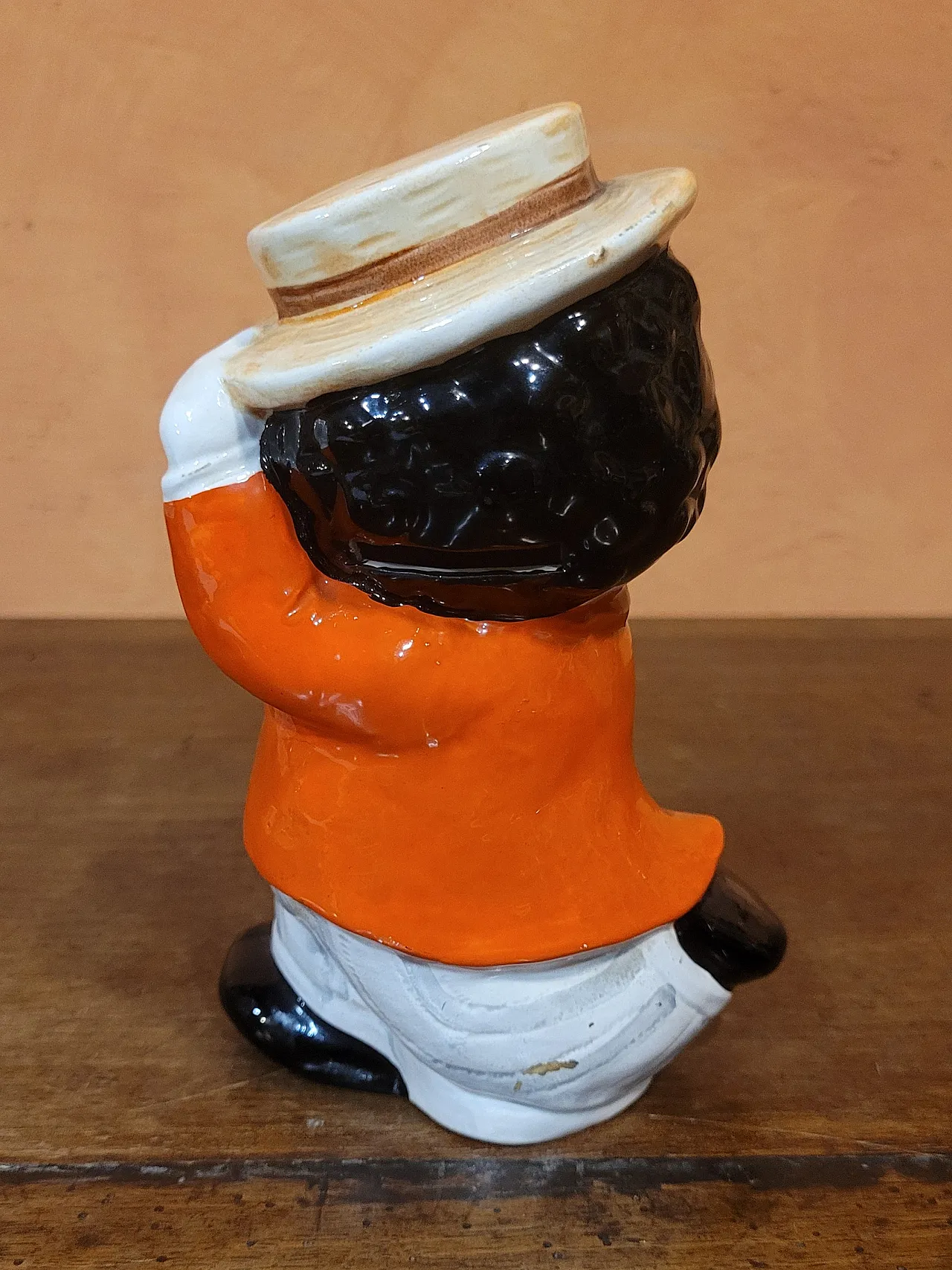 Piggy bank in the shape of a dancer in Kotobuki polychrome ceramic 4