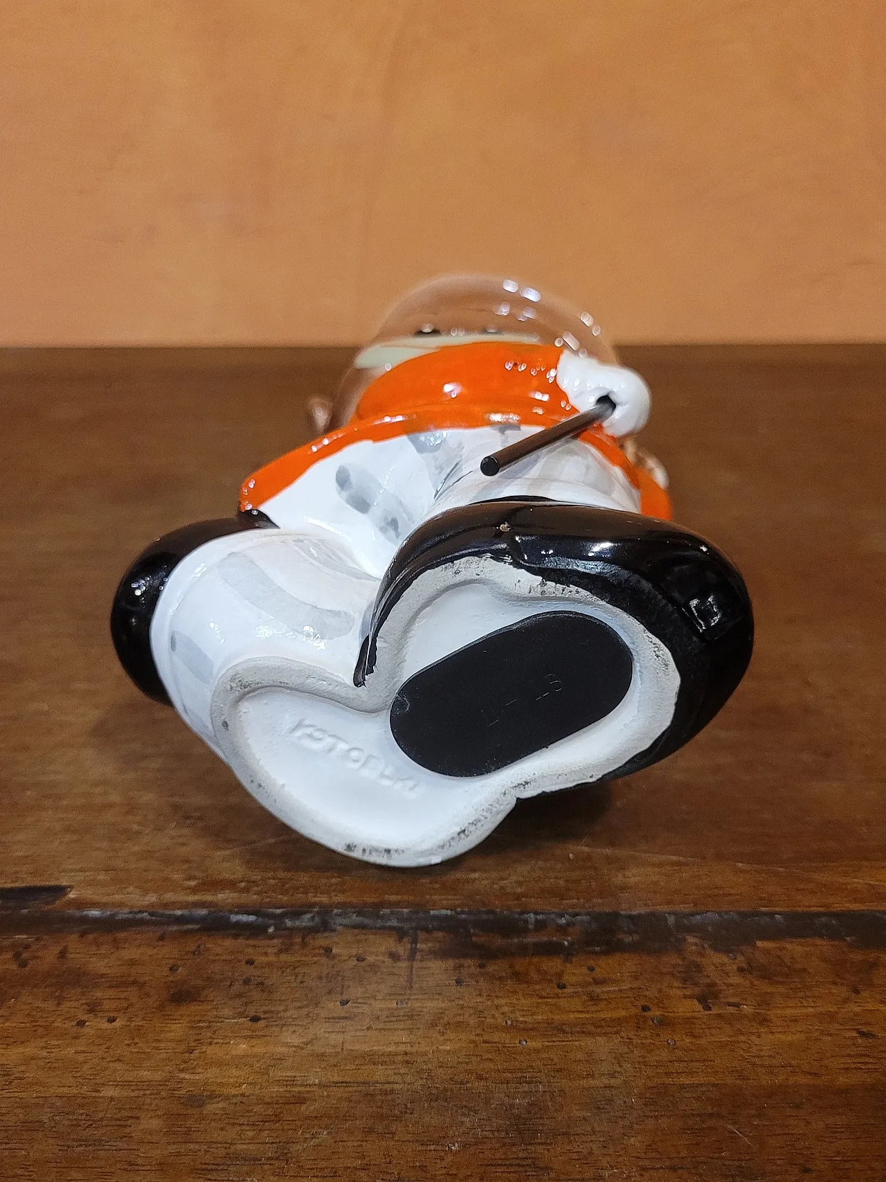 Piggy bank in the shape of a dancer in Kotobuki polychrome ceramic 7