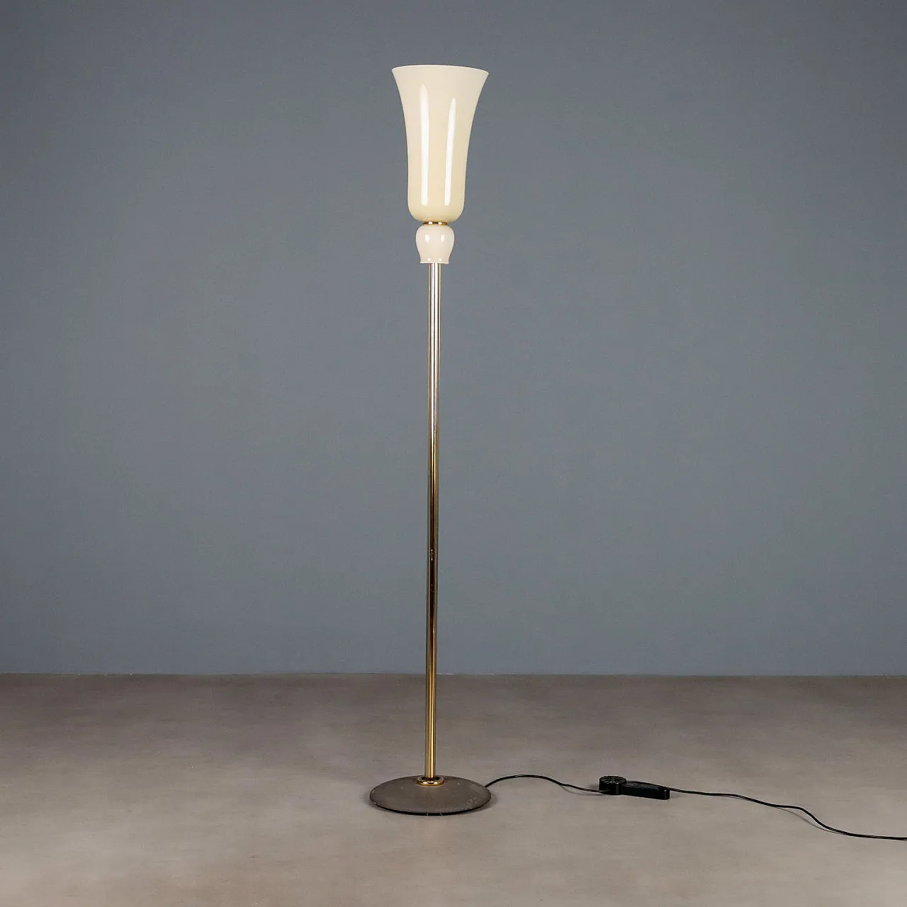 Lampada in metallo e vetro di Venini, anni '90 5