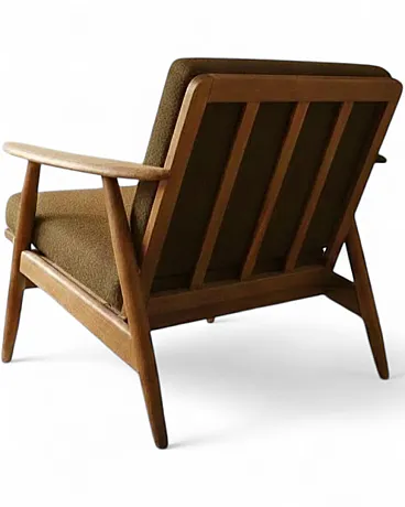 Danish teak armchair with high back, 60s