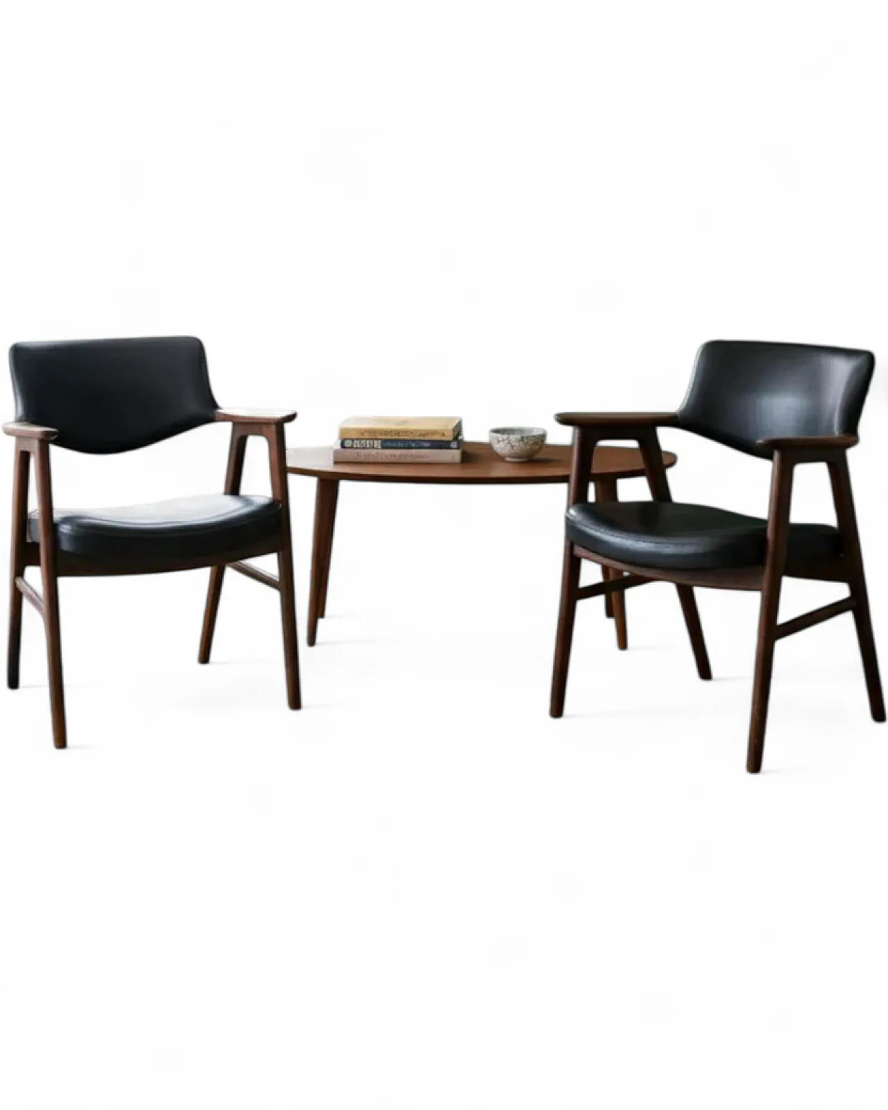 Pair of armchairs by Erik Kirkegaard in teak, 1950s 7