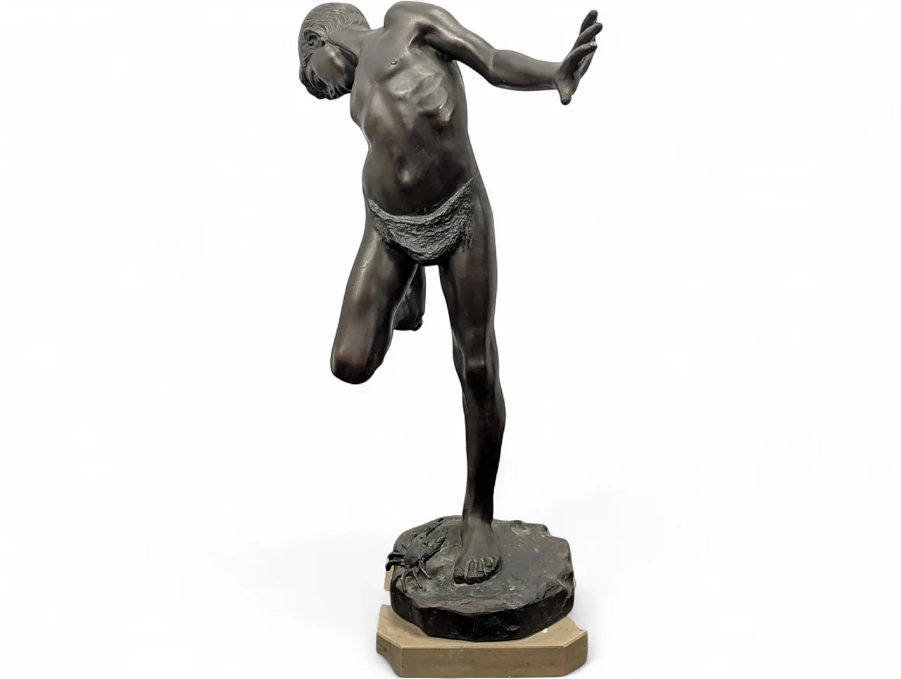 Young fisherman, Bronze sculpture, 20th century 10