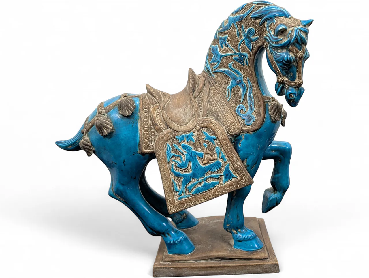 Scultura cavallo in ceramica invetriata, XX secolo 9
