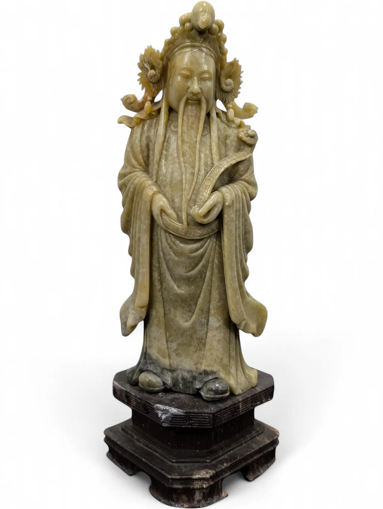 Oriental wisdom/longevity deity statue, 19th-20th century 10