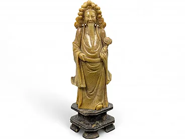 Chinese deity soapstone statue, 1920-1950