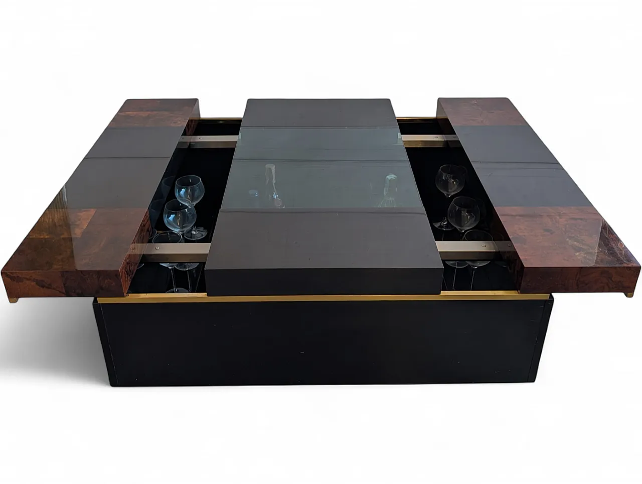 Container bar table in briar wood, Italy 1970 13