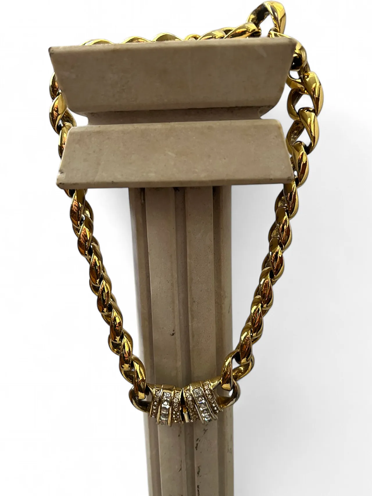 Grossè choker Swarovsky and gilded bronze, 1950s 8