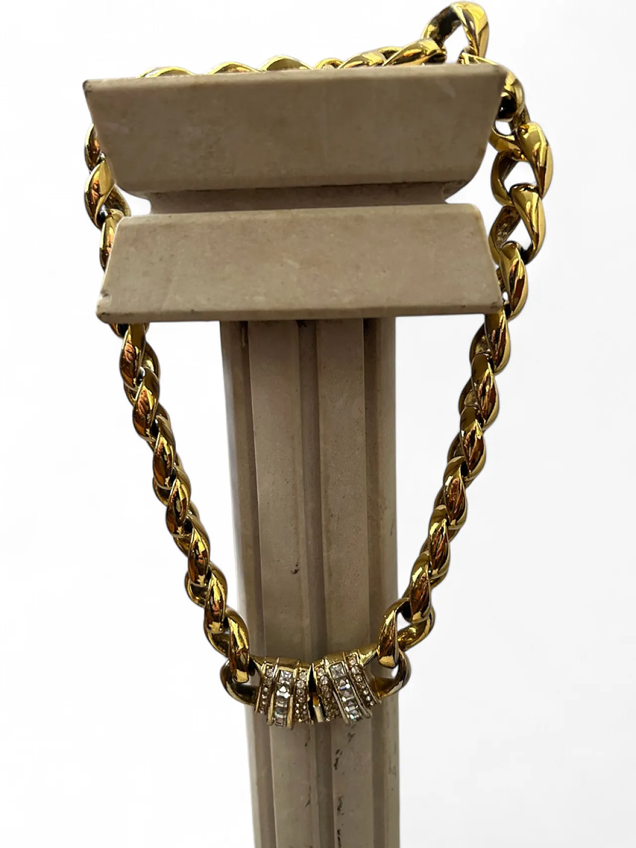 Grossè choker Swarovsky and gilded bronze, 1950s 9