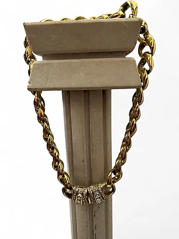 Grossè choker Swarovsky and gilded bronze, 1950s
