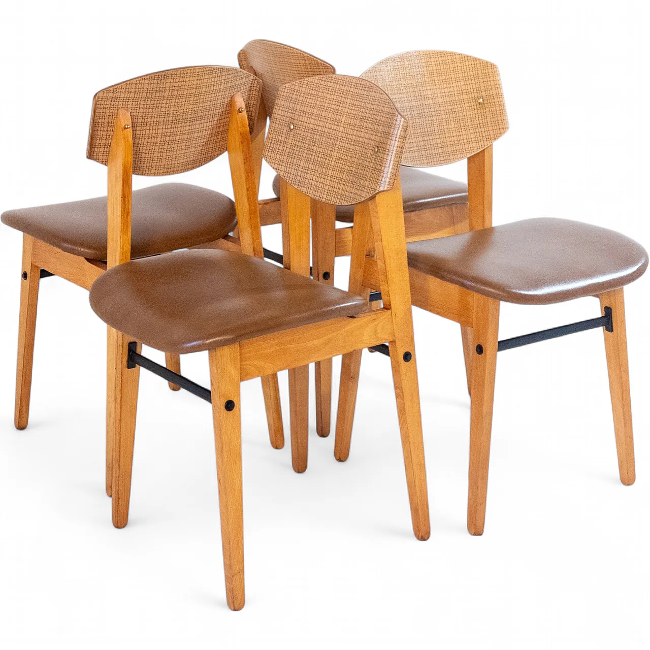Vintage Scandinavian style dining chairs, 1960s Italy 18