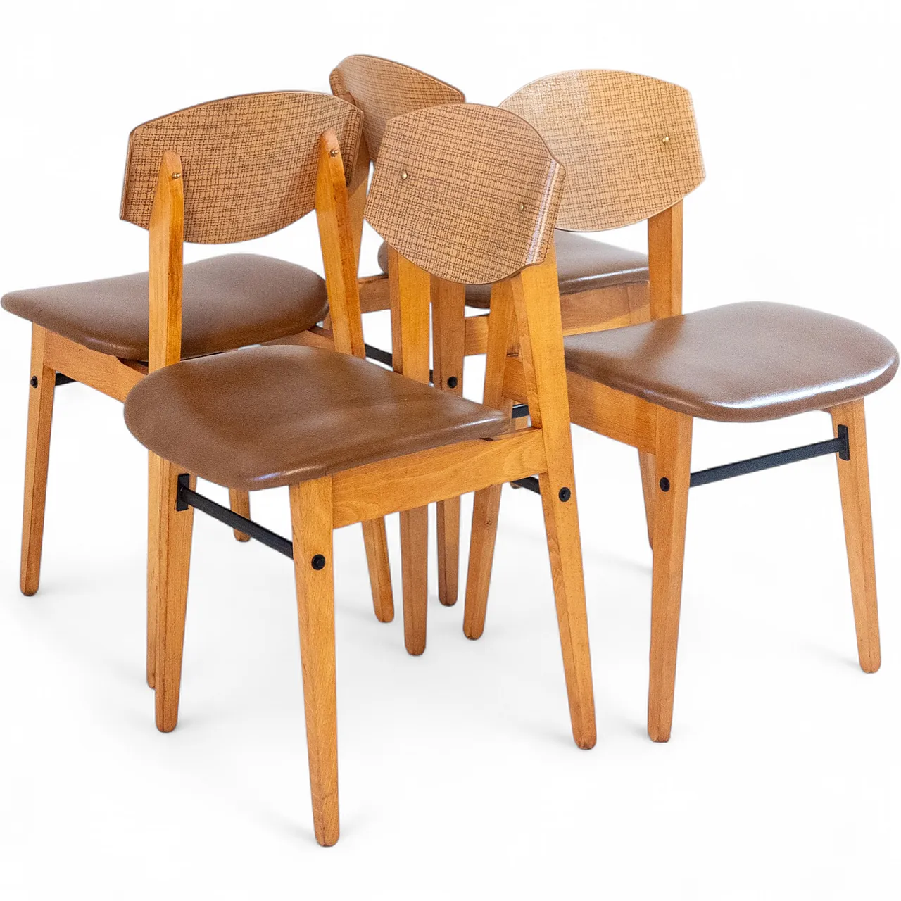 Vintage Scandinavian style dining chairs, 1960s Italy 20