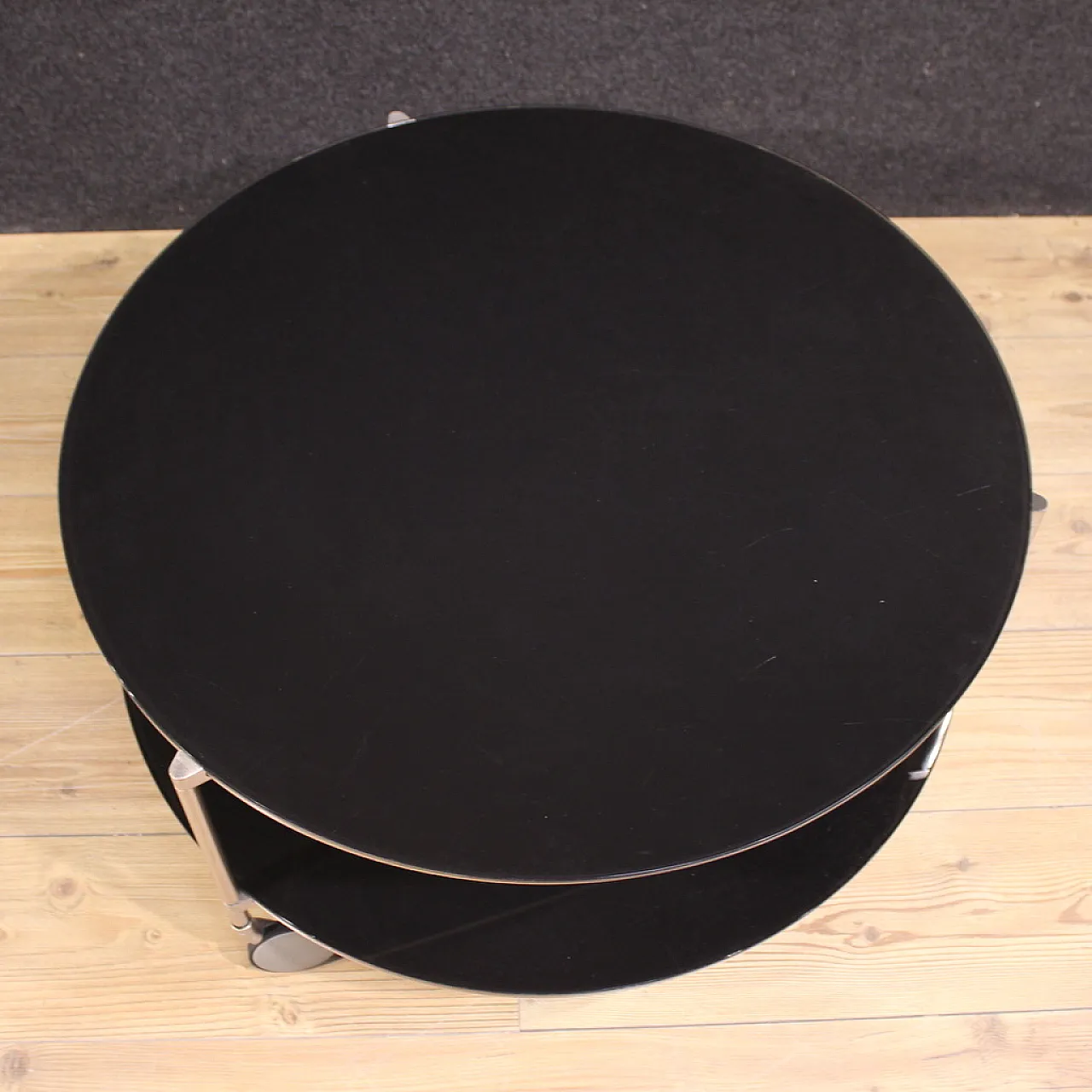 Coffee table on wheels, 80s 7