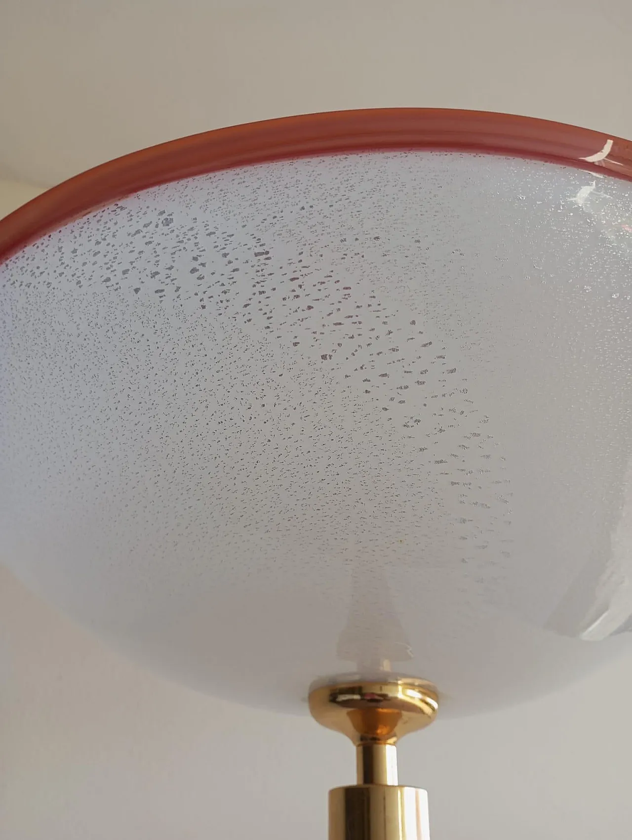 Floor lamp in grooved Murano glass and brass, Italy, 1970s 6