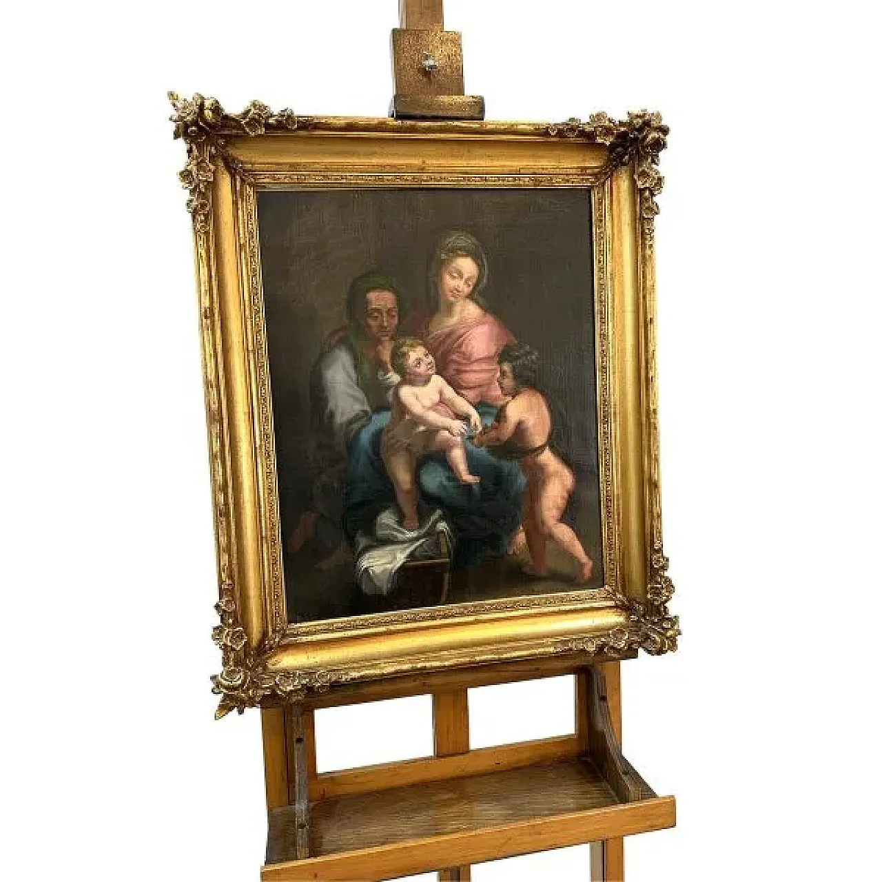 Holy Family with the Infant Saint John, oil on canvas, 18th century 2