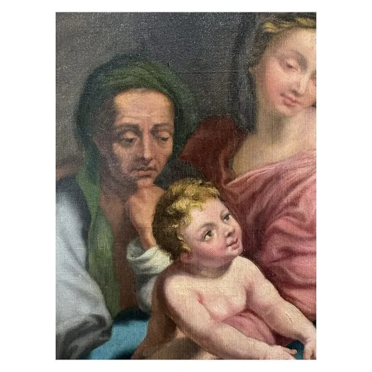 Holy Family with the Infant Saint John, oil on canvas, 18th century 7