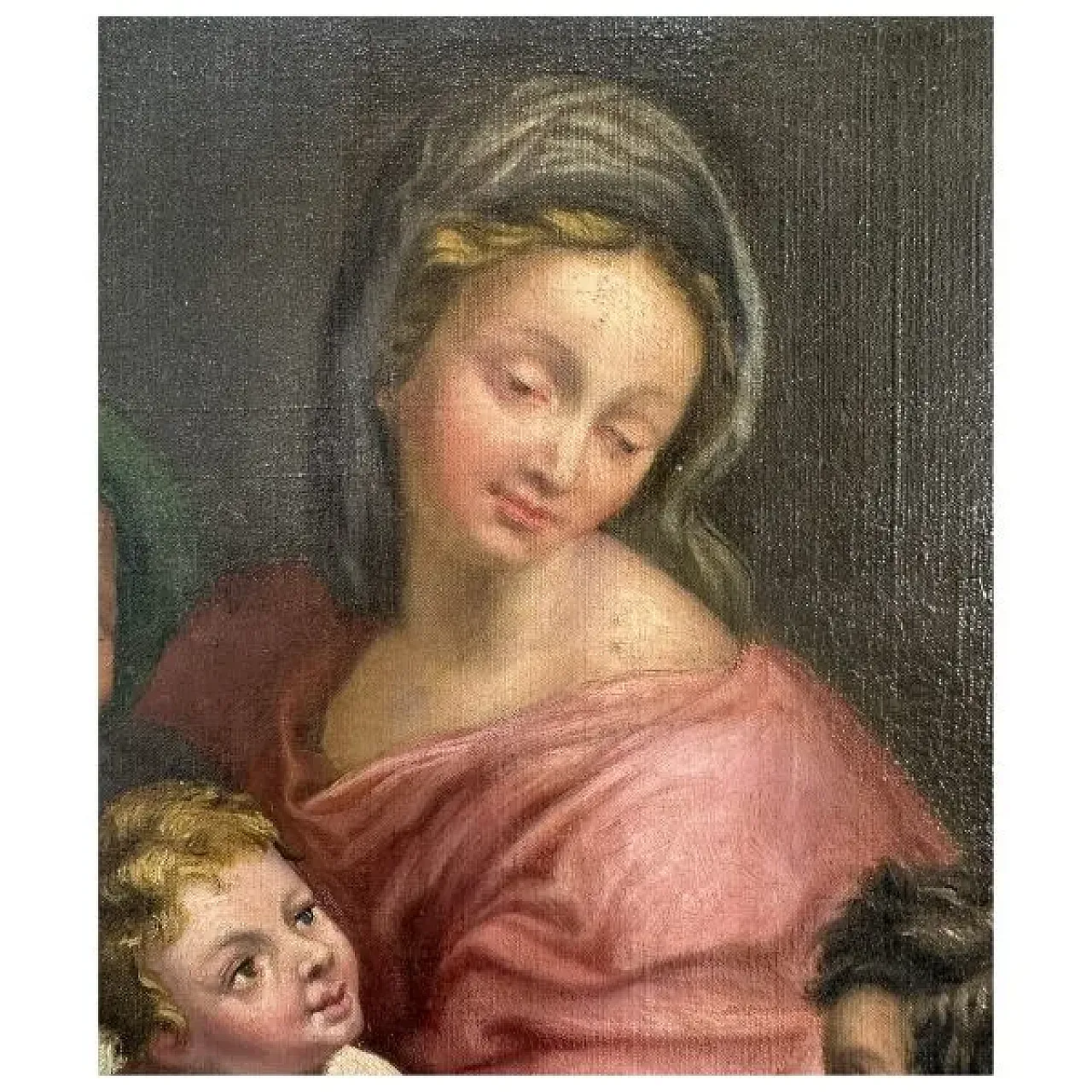 Holy Family with the Infant Saint John, oil on canvas, 18th century 8