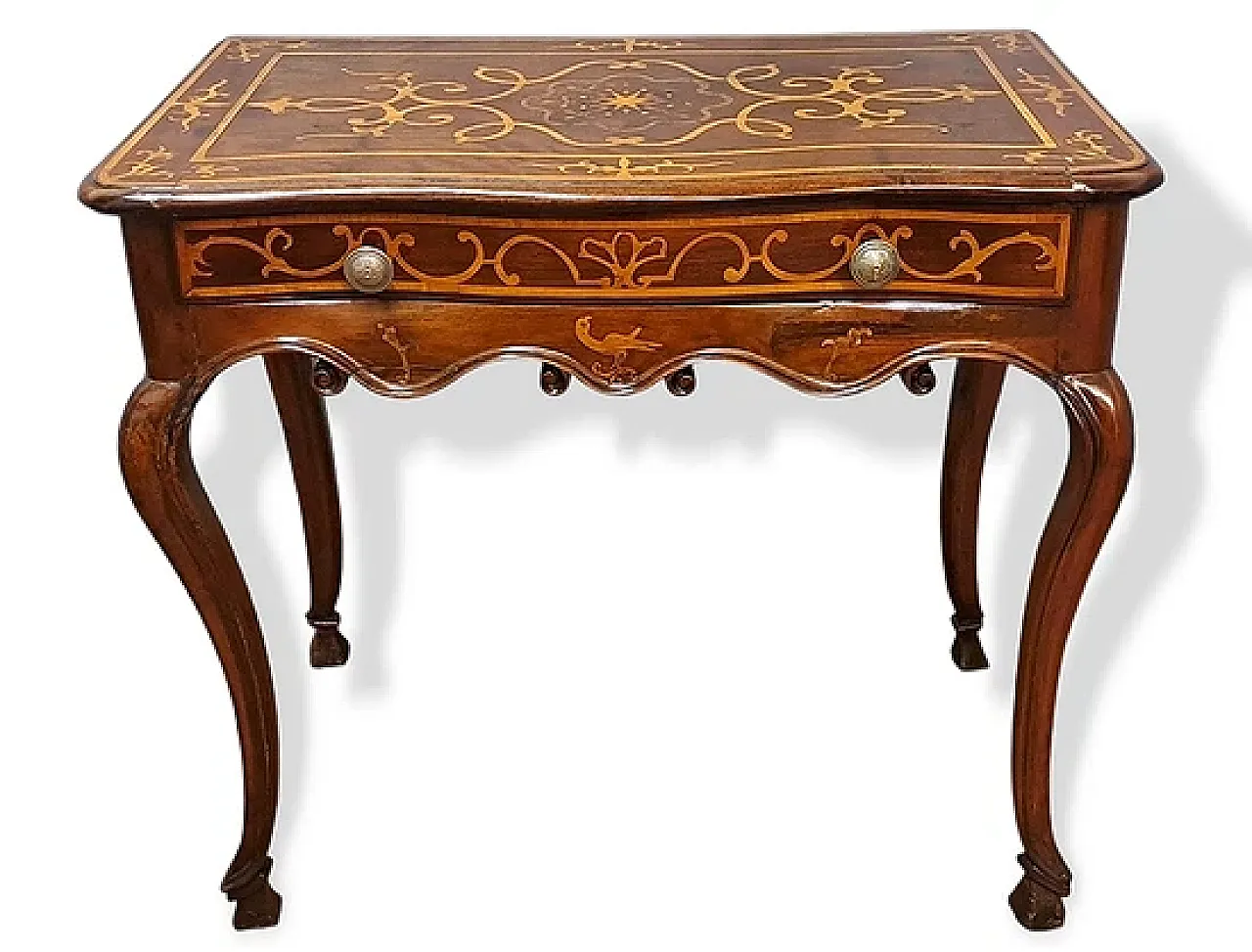 Inlaid wooden writing desk, mid-18th century 1