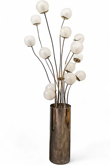 Lampada in vetro e metallo di Pia Guidetti Crippa per Luci, anni '70