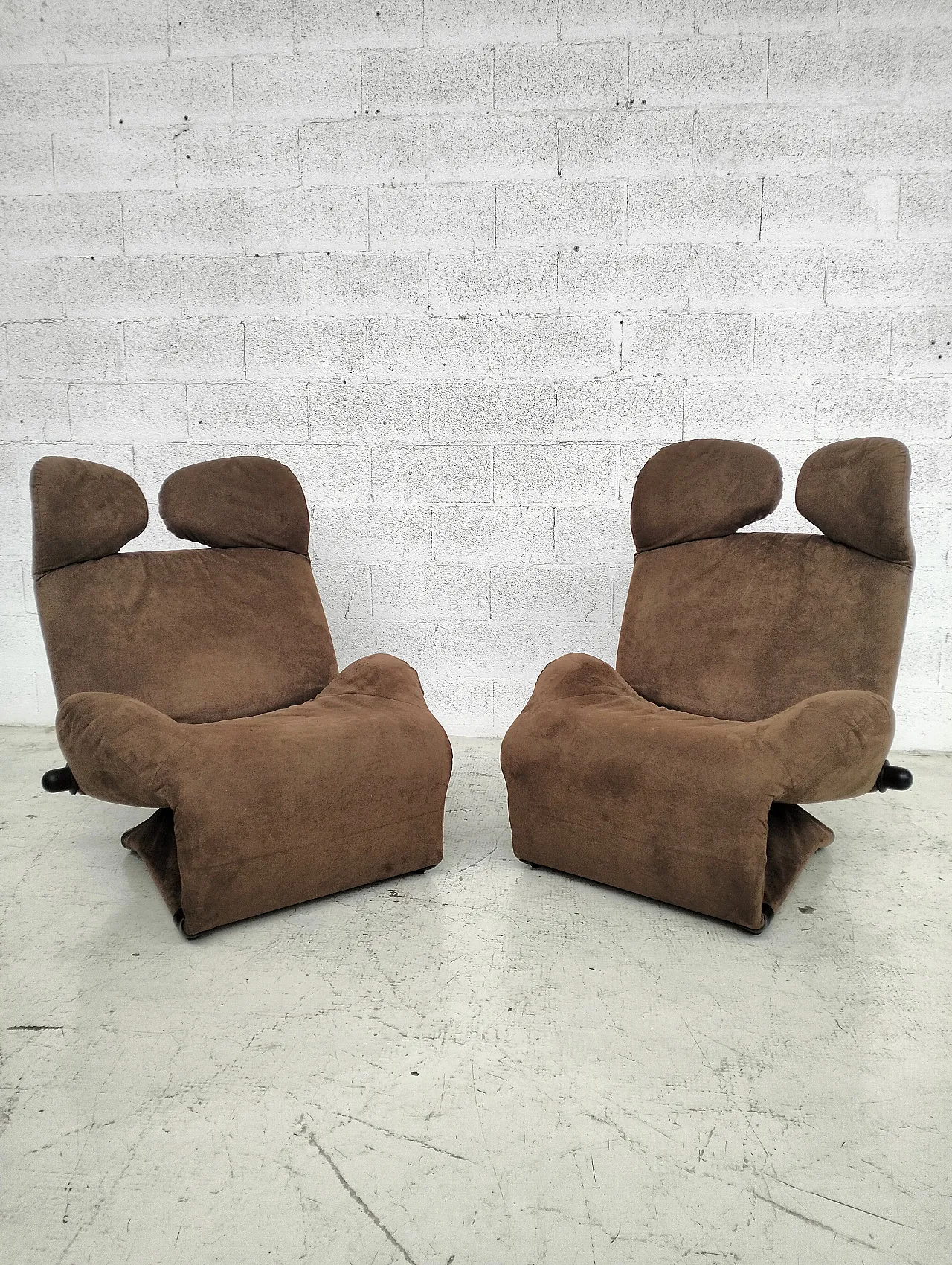 Pair of Wink chaise longues by Toshiyuki Kita for Cassina, 80s 10