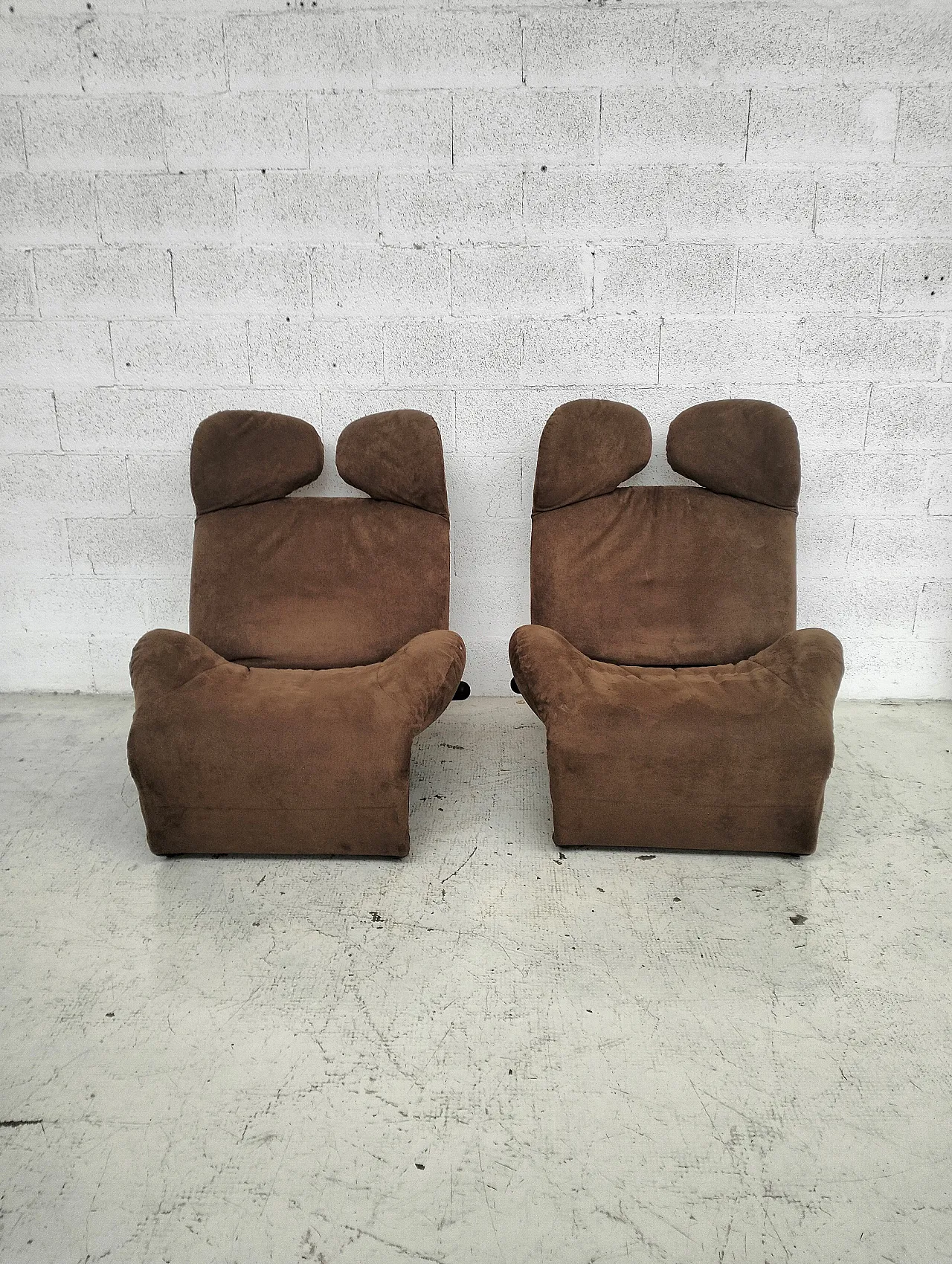 Pair of Wink chaise longues by Toshiyuki Kita for Cassina, 80s 13
