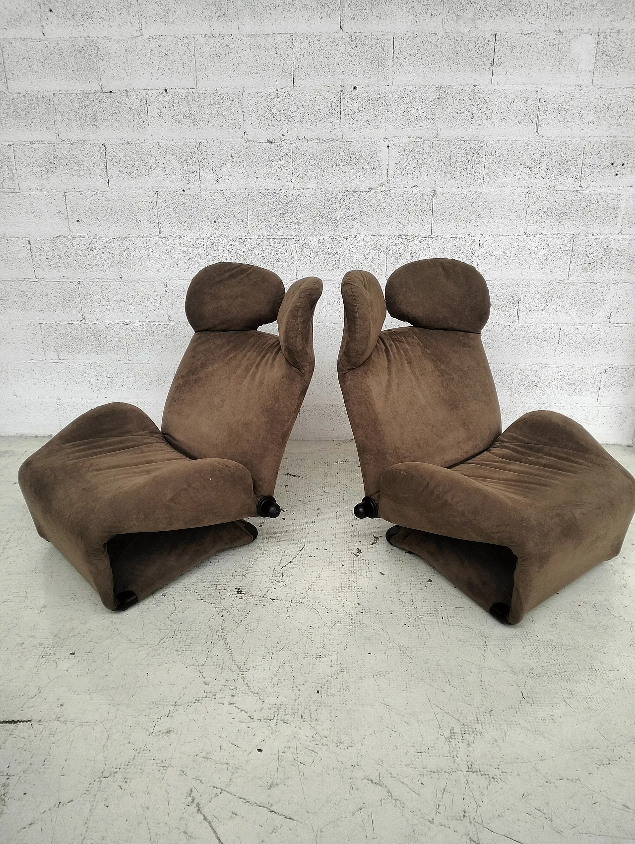 Pair of Wink chaise longues by Toshiyuki Kita for Cassina, 80s 14