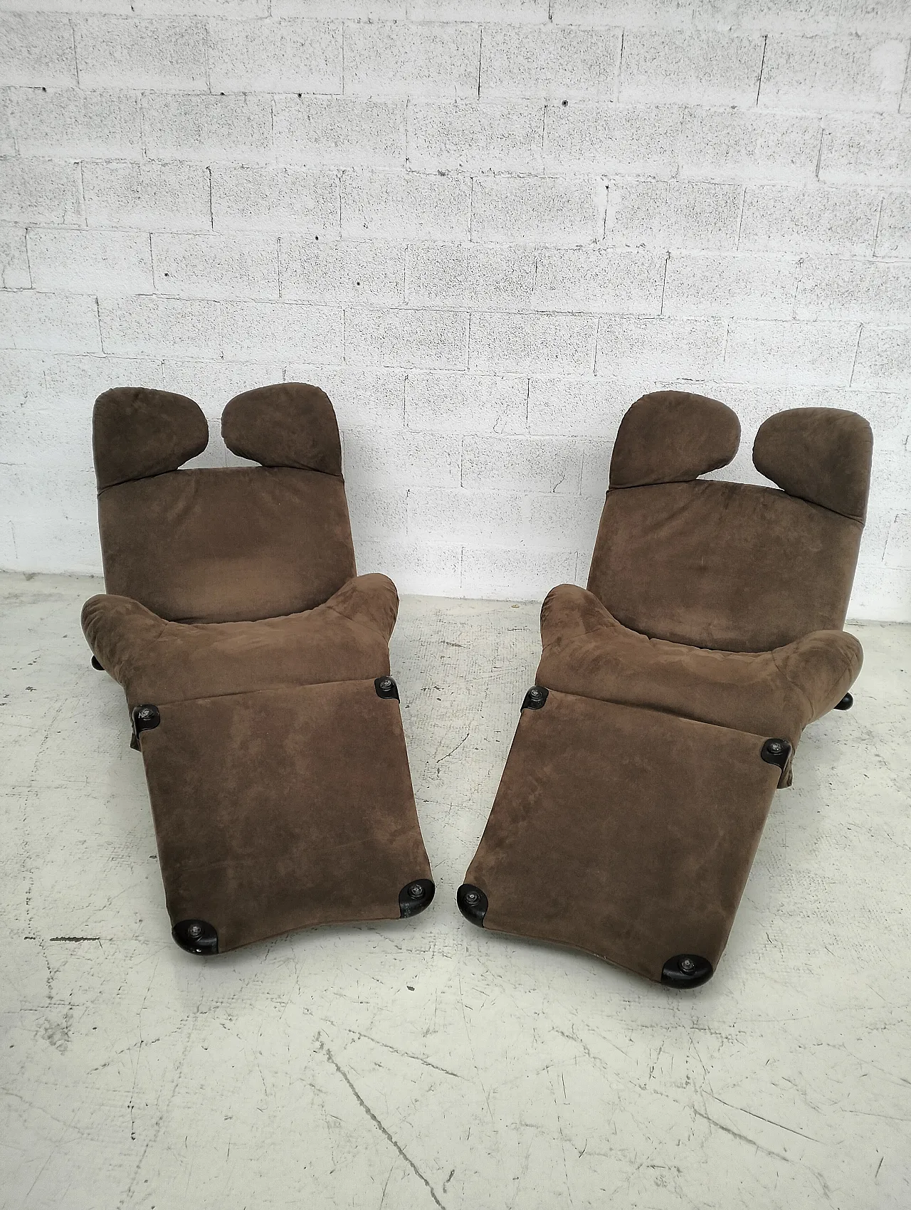 Pair of Wink chaise longues by Toshiyuki Kita for Cassina, 80s 16