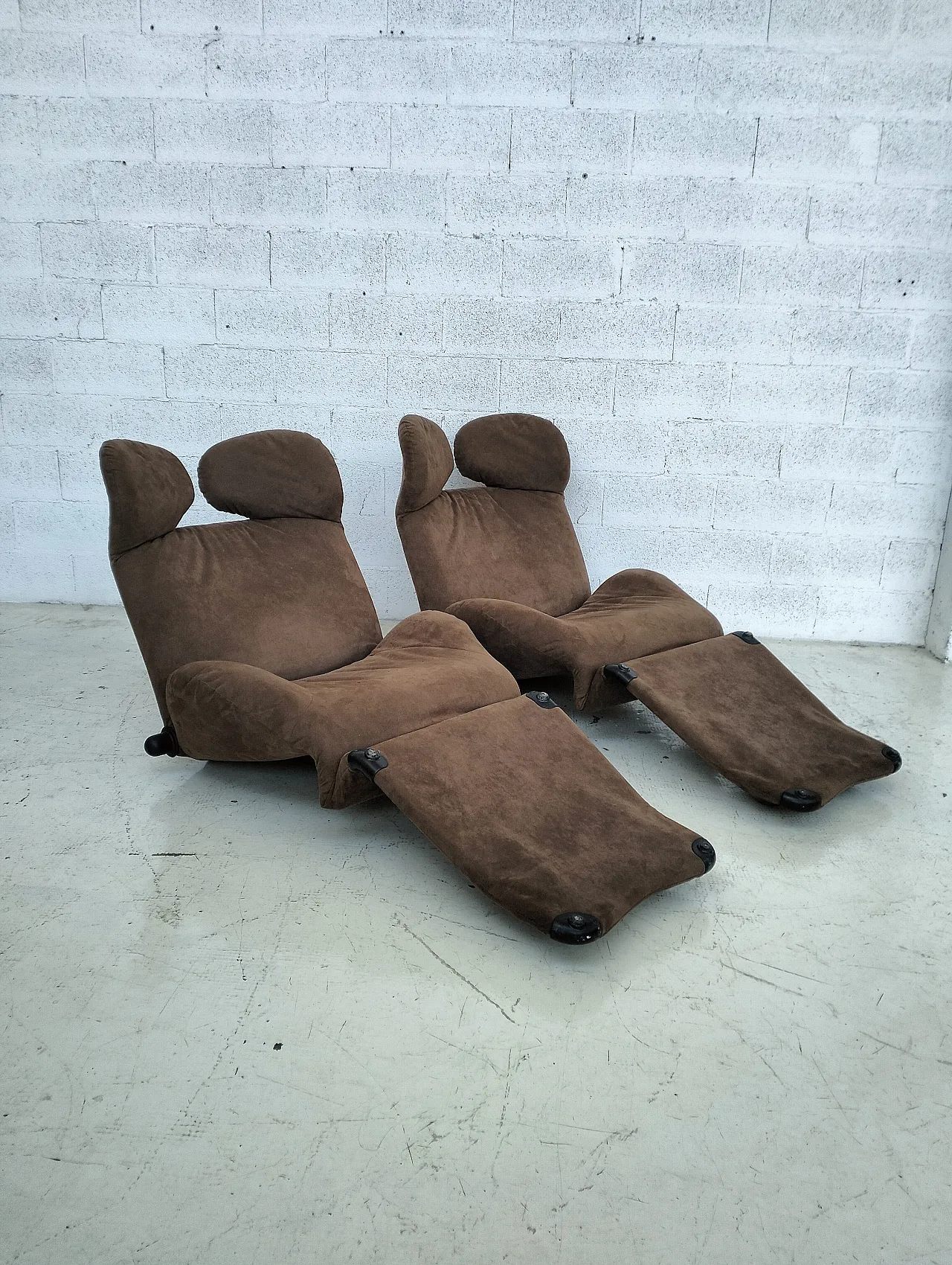 Pair of Wink chaise longues by Toshiyuki Kita for Cassina, 80s 17