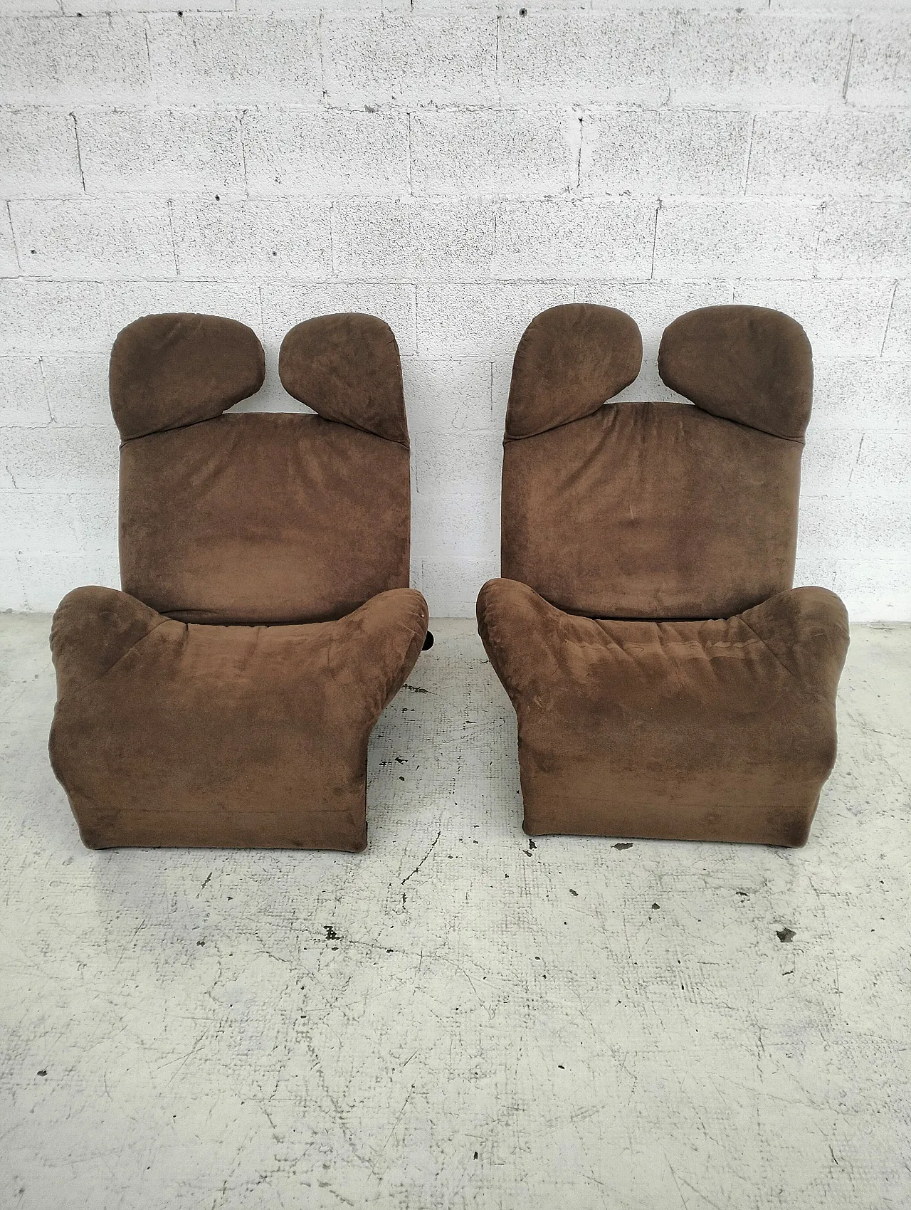 Pair of Wink chaise longues by Toshiyuki Kita for Cassina, 80s 19