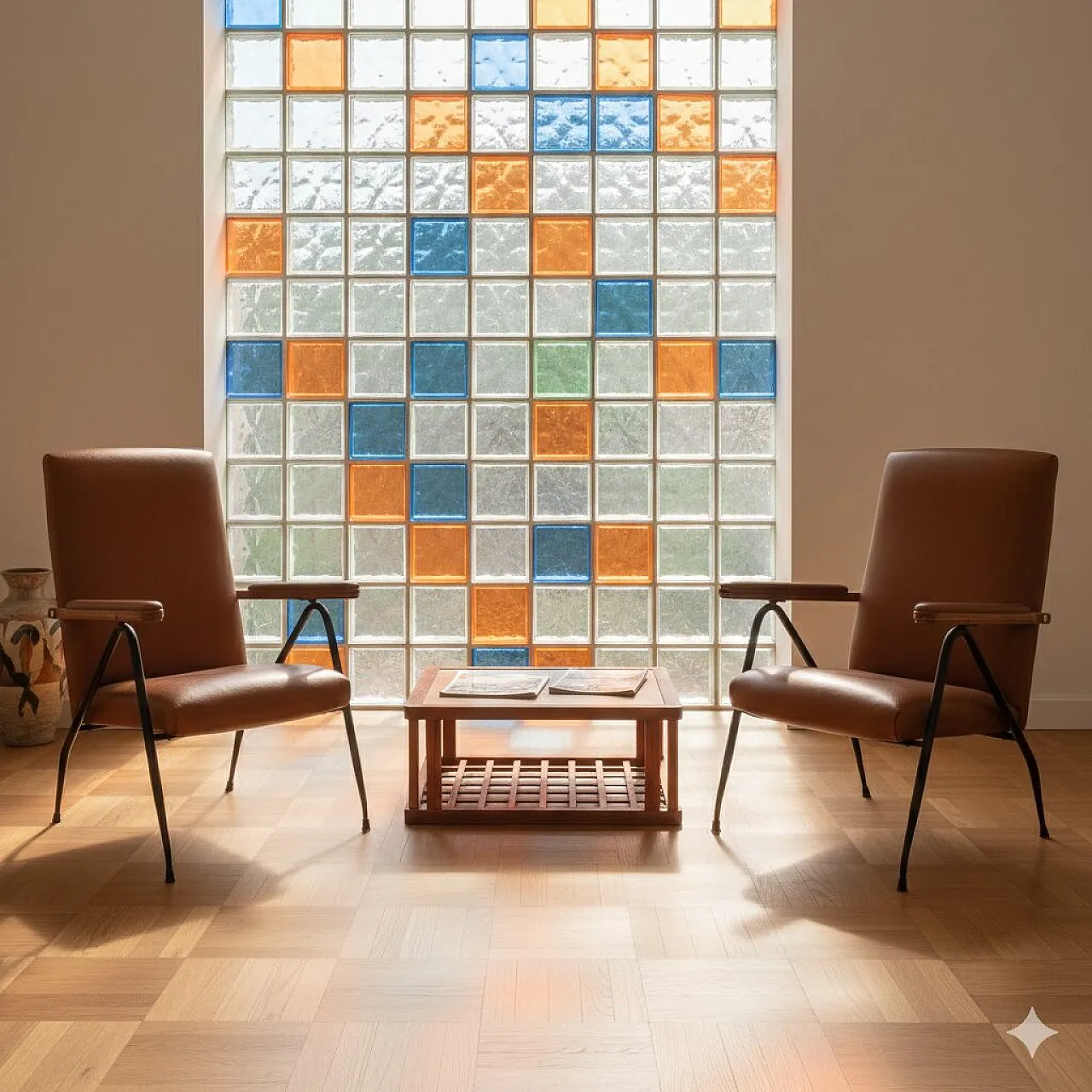 Coppia di poltrone in metallo laccato, schiuma e vinile, '900 2