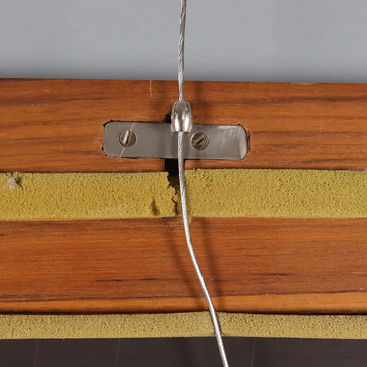 Specchio da parete in legno di teak e vetro specchiato, '900 8