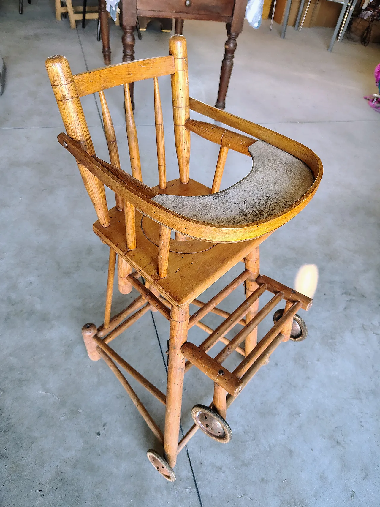 Seggiolone sedia pieghevole epoca, primi '900 1