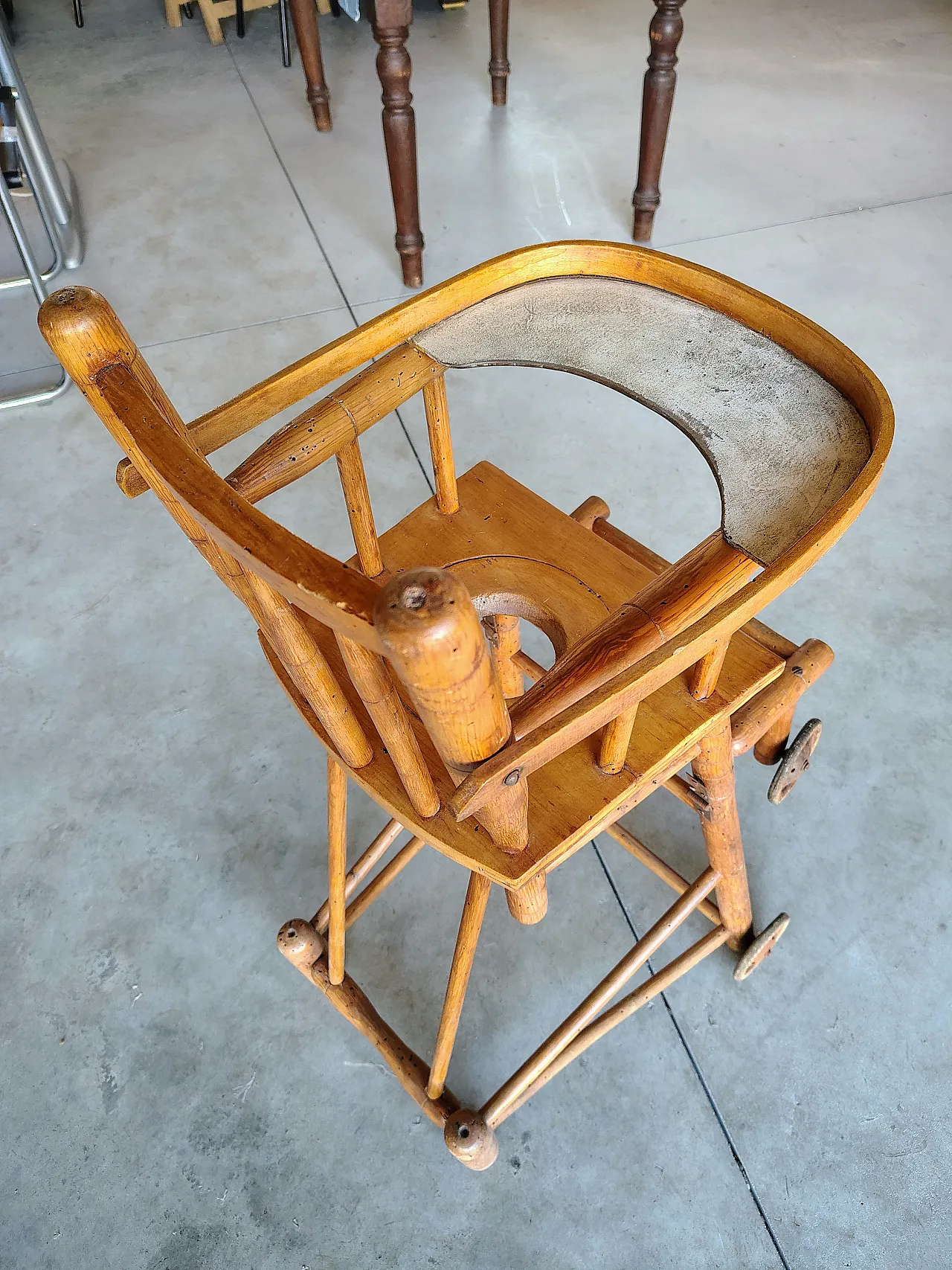 Seggiolone sedia pieghevole epoca, primi '900 4