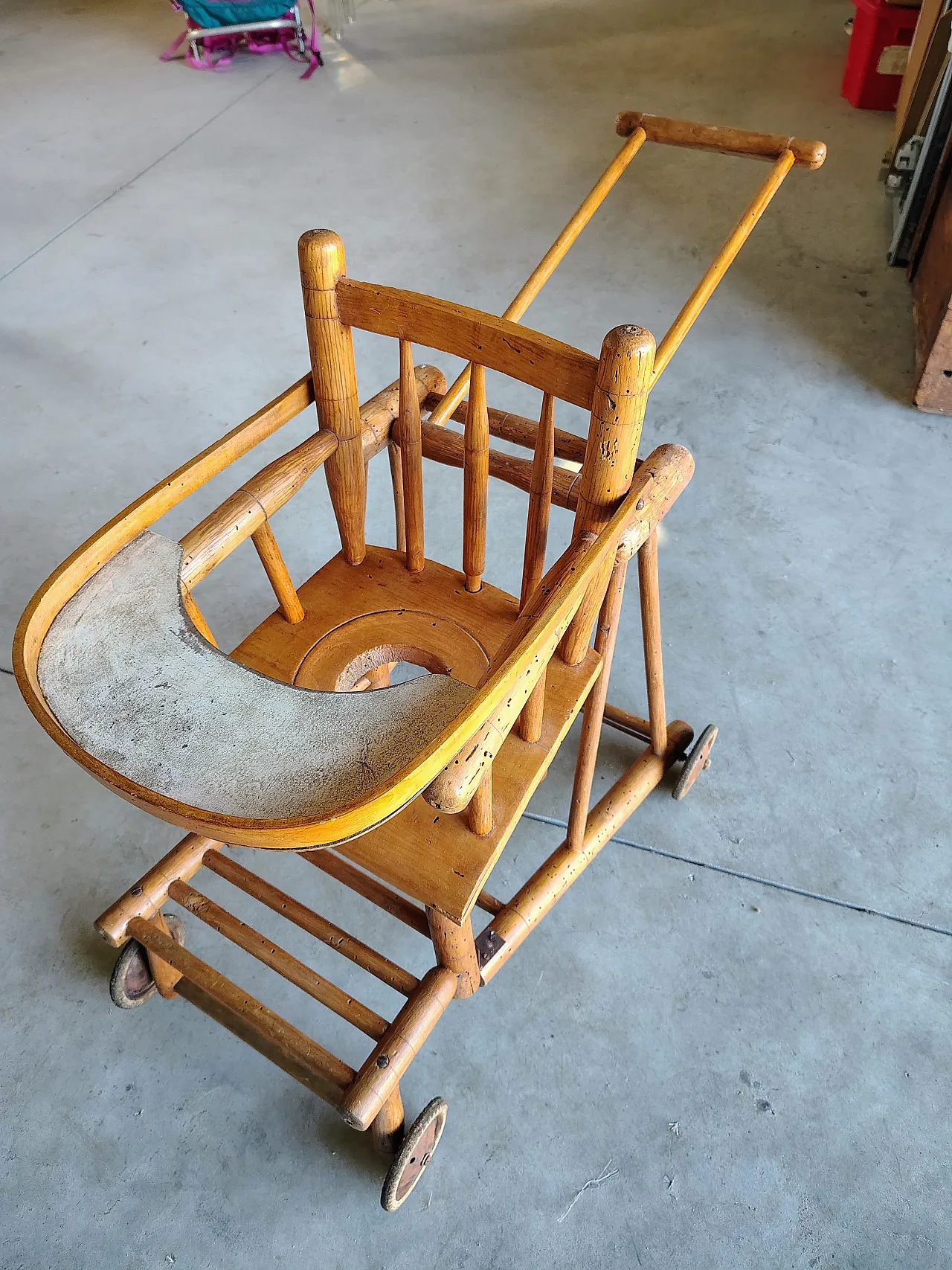 Seggiolone sedia pieghevole epoca, primi '900 7