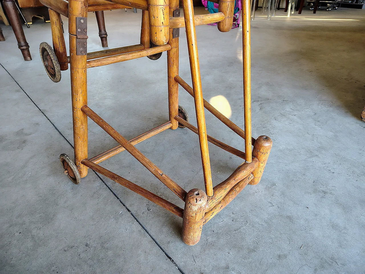 Seggiolone sedia pieghevole epoca, primi '900 10