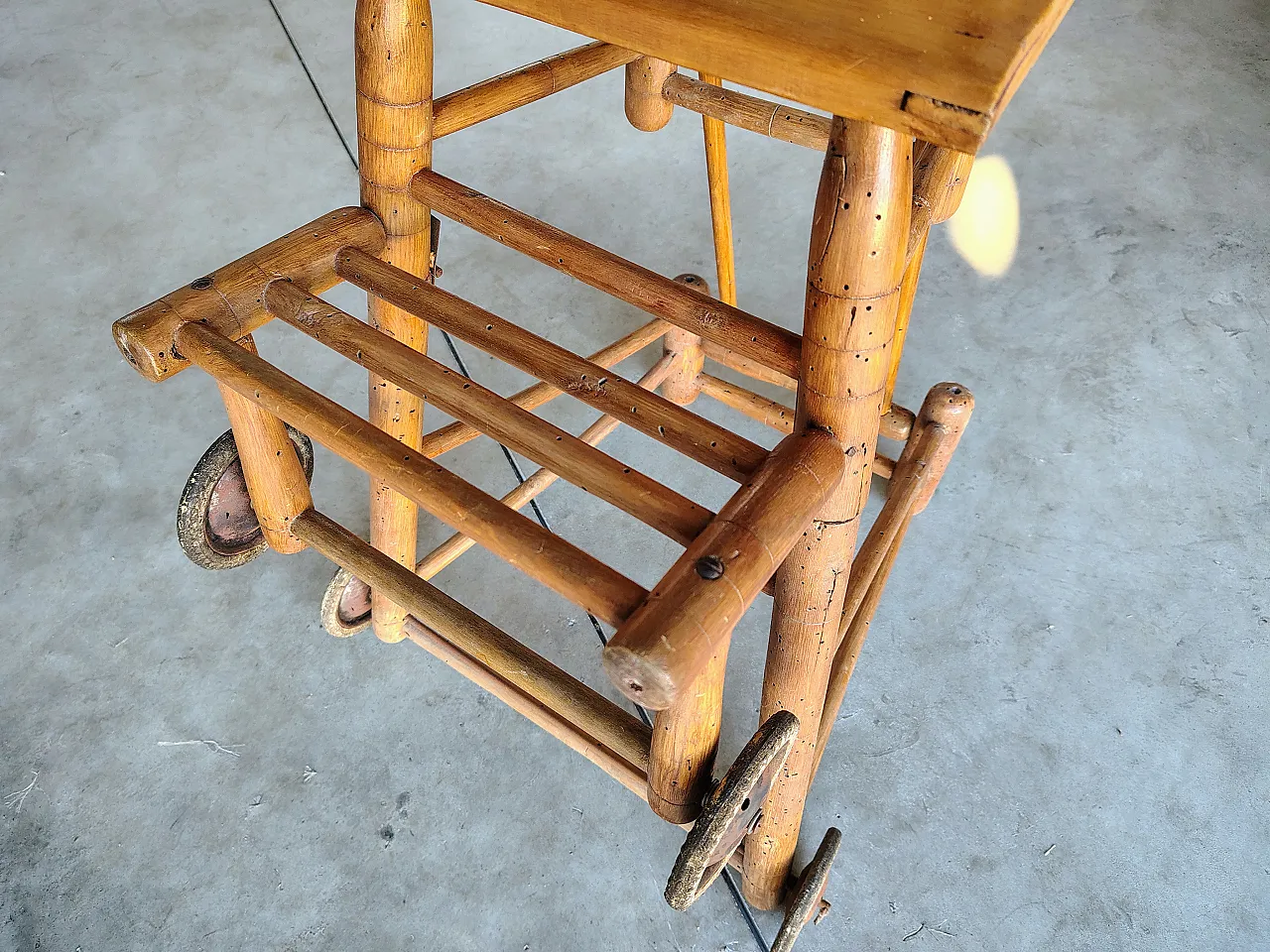 Seggiolone sedia pieghevole epoca, primi '900 14