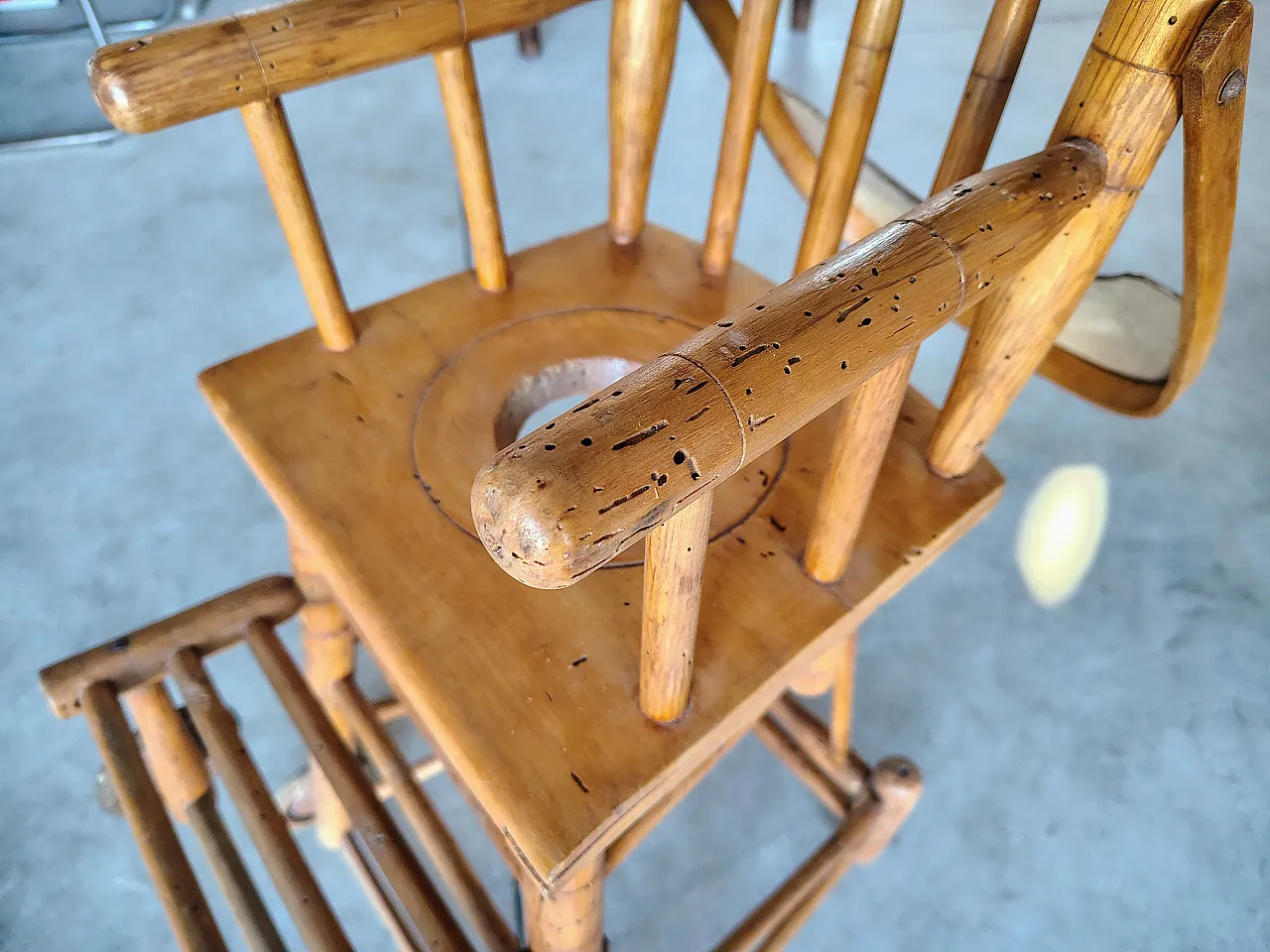 Seggiolone sedia pieghevole epoca, primi '900 15