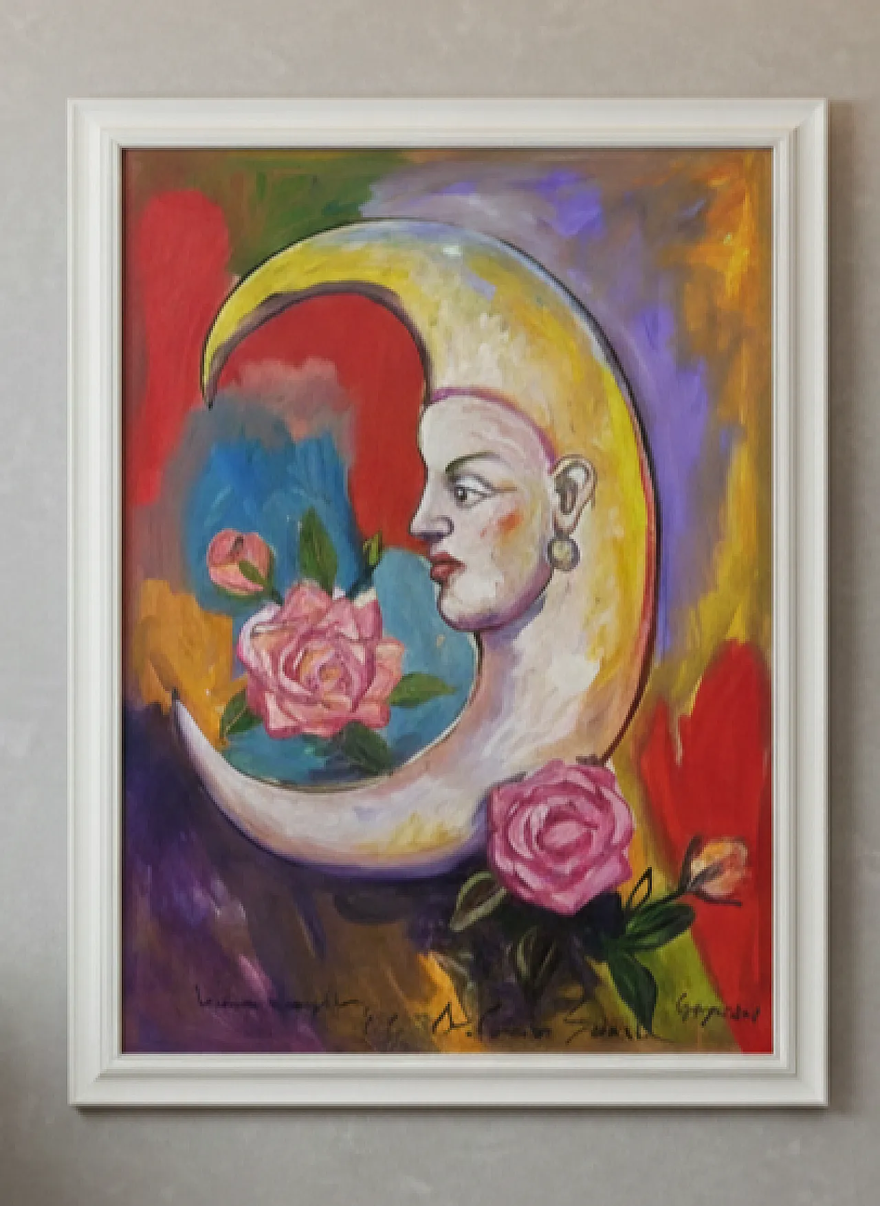 Dipinto da collezione di Antonio Sciacca La Luna, anni 2000 1