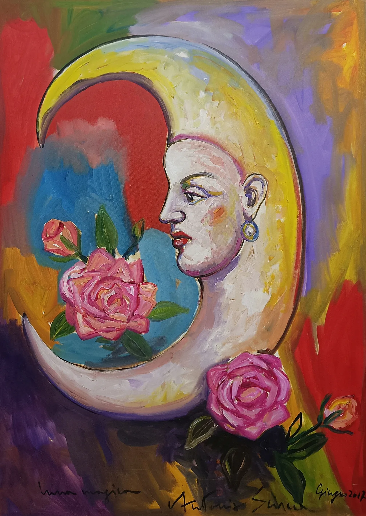 Dipinto da collezione di Antonio Sciacca La Luna, anni 2000 5