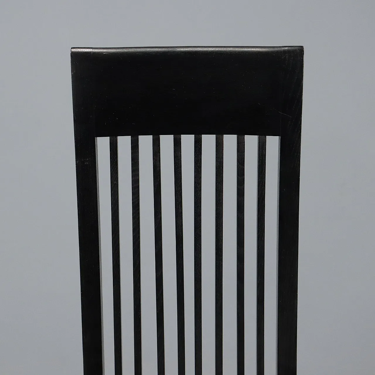 Sedia in legno laccato con sedile rivestito in tessuto, '900 5