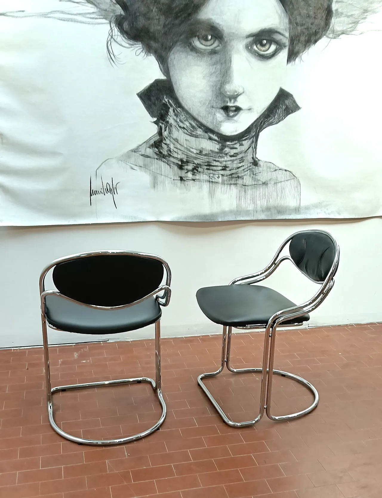 Pair of chairs Bauhaus style, 1970s 11