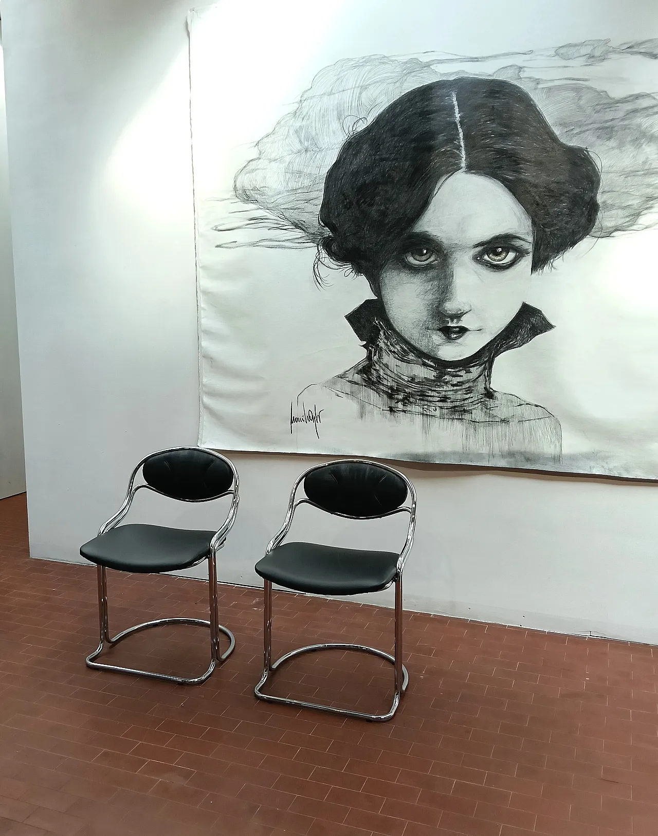 Pair of chairs Bauhaus style, 1970s 13