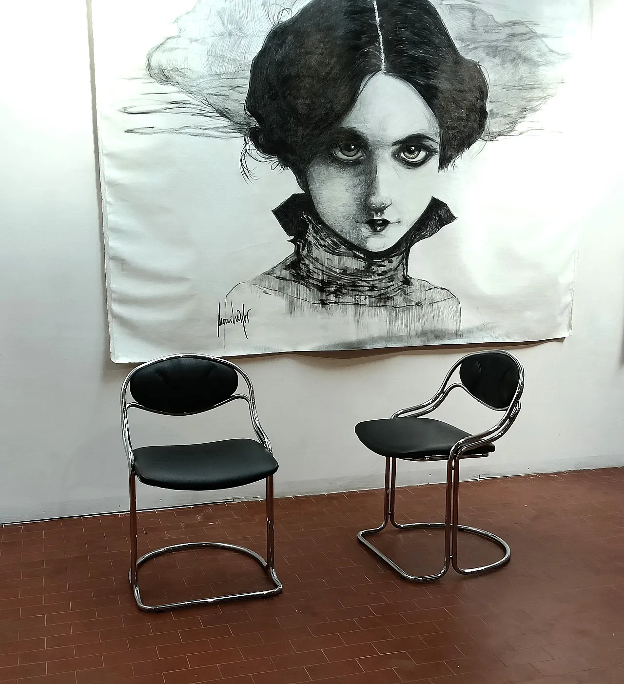 Pair of chairs Bauhaus style, 1970s 14