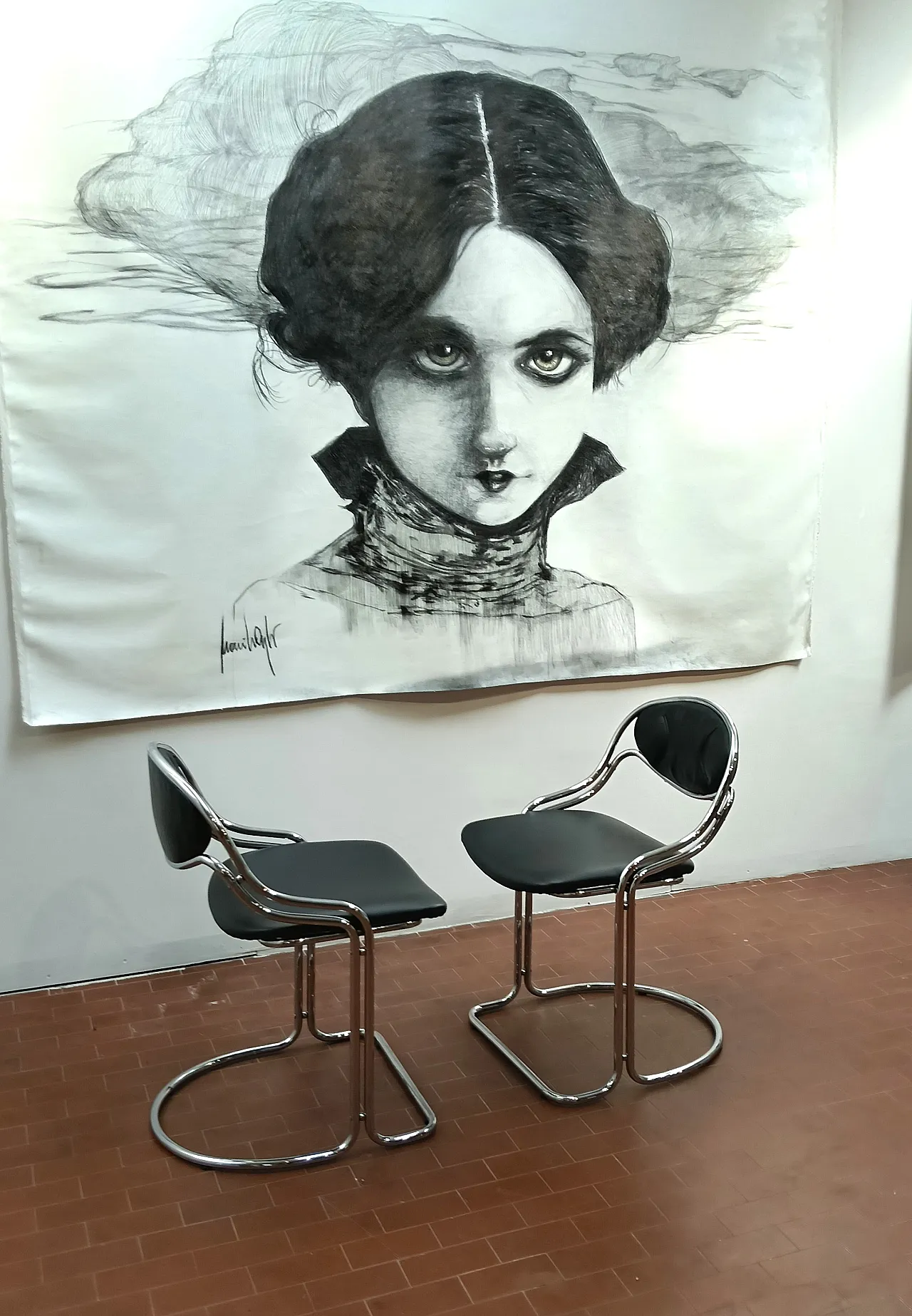 Pair of chairs Bauhaus style, 1970s 15