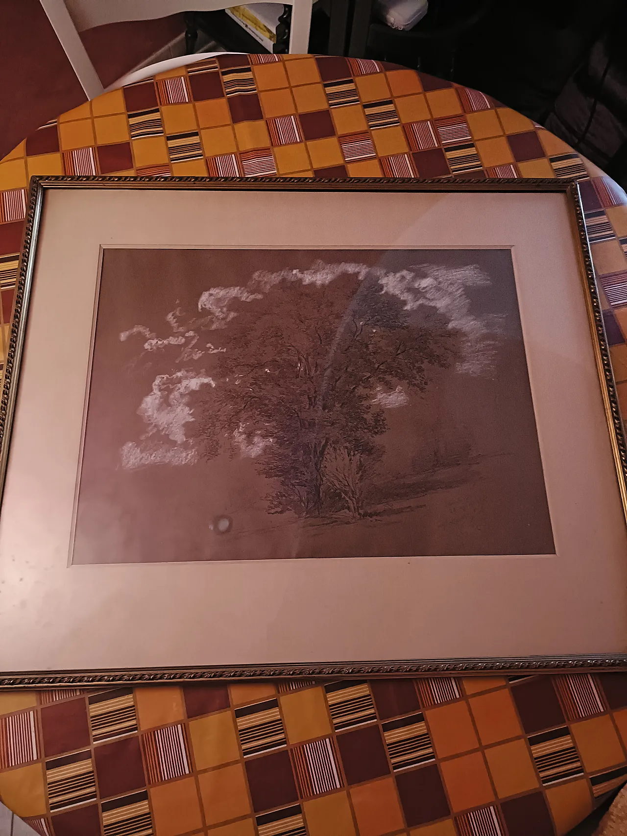 Quadro paesaggio con albero, 1884 1