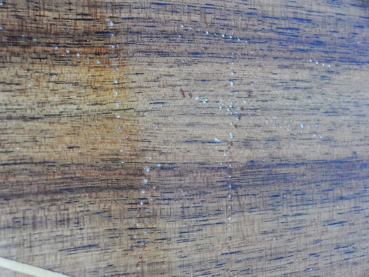 Scrivania mogano, acero e base treppiede in alluminio, anni 2000 6