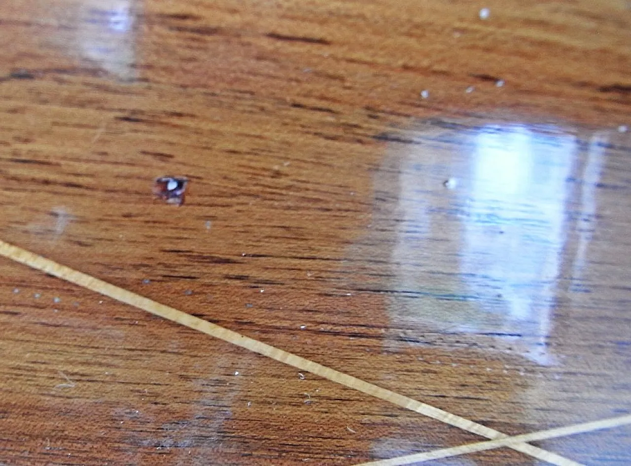 Scrivania mogano, acero e base treppiede in alluminio, anni 2000 9