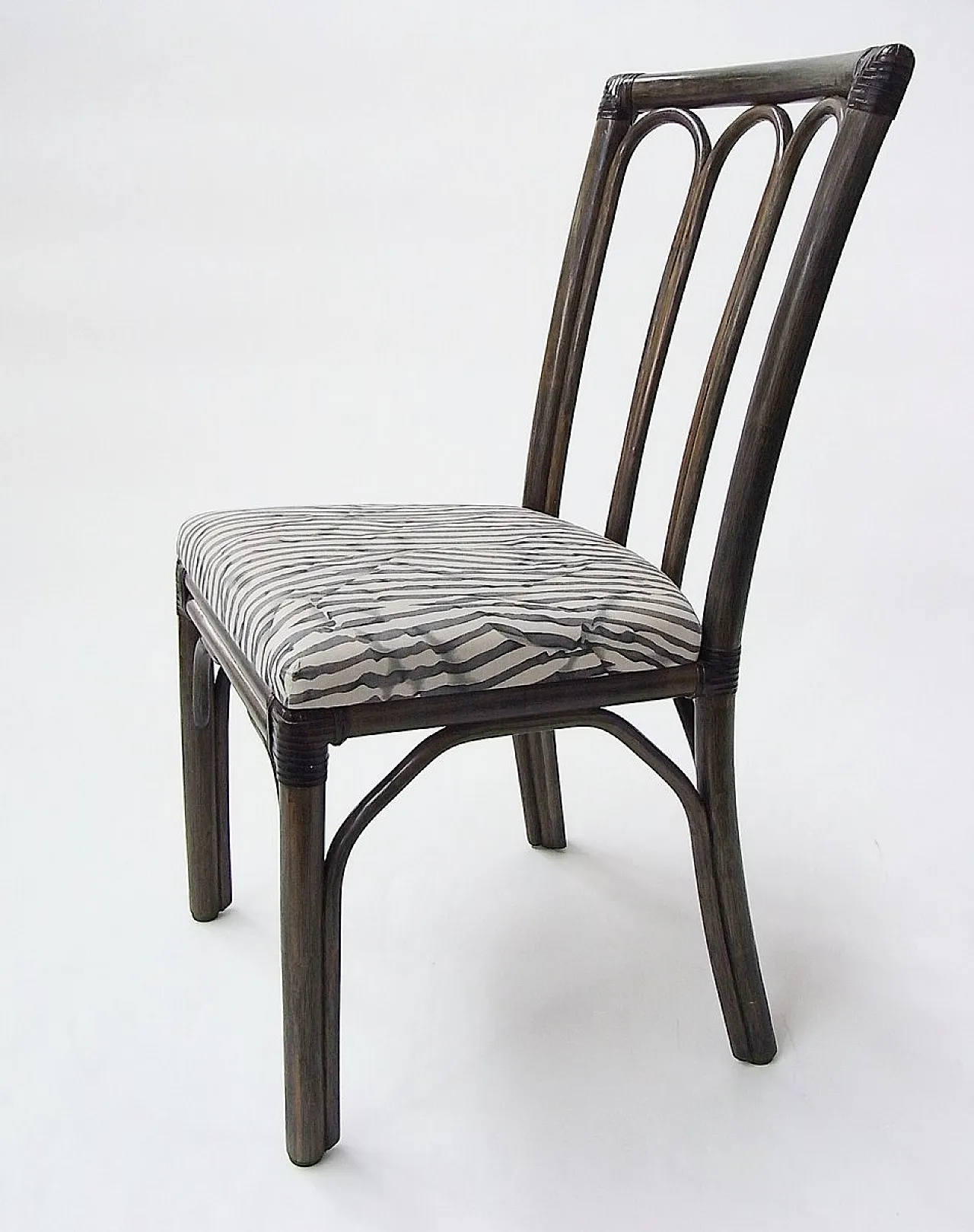 6 Sedie da pranzo in rattan e bambù di McGuire, anni '70 7