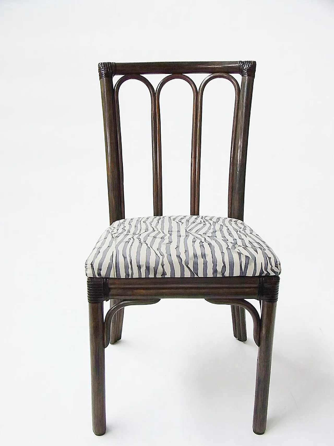 6 Sedie da pranzo in rattan e bambù di McGuire, anni '70 9