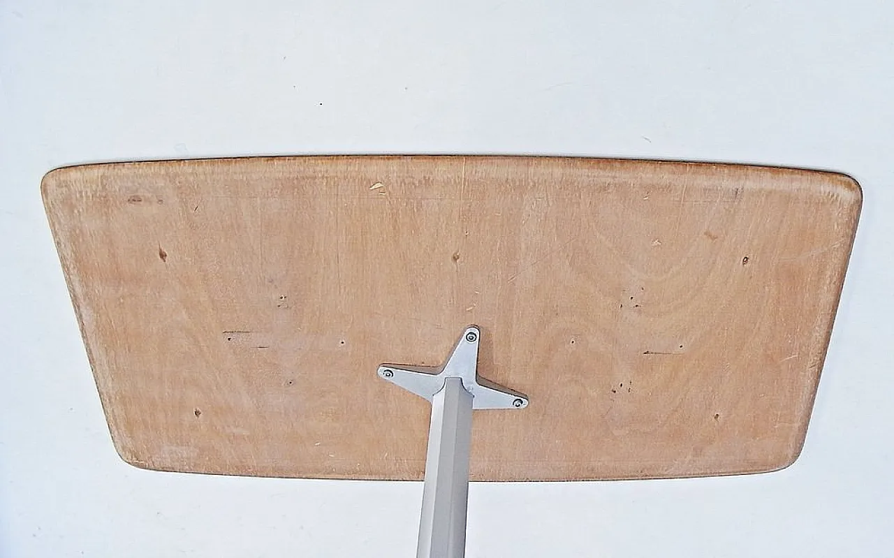 Scrivania mogano, acero e base treppiede in alluminio, anni 2000 12